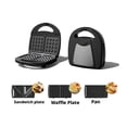 thumbnail image 2 of Efficient 3-in-1 Electric Breakfast Machine - Non-Stick Rapid Heating Sandwich Maker, Waffle Maker ,Easy to Operate, 2 of 5