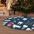 thumbnail image 2 of Cauagu 36" Christmas Tree Skirt Dental Pattern Christmas Tree Decorations Tree Mat for Xmas Decorations Occasion Holiday Home Decor -36", 2 of 7