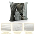 thumbnail image 4 of YINGXI Just A Girl Who Loves Horses Throw Pillow Cover,Farmhouse Horse for Sofa Bed Home Girls Bedroom Decor,Horse Lovers Girls Gifts,Horse Riders Gifts 20x20in, 4 of 5