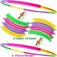 thumbnail image 2 of TABGIME 2 Pack 27" Adjustable Kids Exercise Hoops Detachable 3-12 Child Fitness Hoop ABS Toy for Girls Boys, Multi-Color, 2 of 7