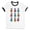 White/Black, variant on Retro Pineapple Print Ringer Tee Shirt Unisex Small White/Kelly Green