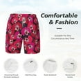 thumbnail image 6 of Picia Orchids Flowers pattern Mens Swim Trunks with Compression Liner Stretch Beach Shorts Quick Dry with Zipper Pockets No-Chafing Board Shorts-Small, 6 of 9