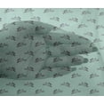 thumbnail image 4 of oneOone Viscose Chiffon Aquamarine Fabric Rabbit Animal Sewing Craft Projects Fabric Prints By Yard 42 Inch Wide, 4 of 4