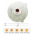 thumbnail image 6 of 13 Inch Round Placemats Set of 6, Sage Green Geometric Non Slip Heat Insulation PP Table Mats, Modern White Stripe Distortion Art Washable Place Mats for Kitchen Dining Party Table Decor, 6 of 7