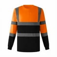 thumbnail image 4 of 3 pcs Work Shirts for Unisex Long Sleeve Loose Tshirt Top Hi Vis T Shirt Durable Breathable Construction Shirt High Visibility Reflective Safety Shirts for Women Men, 4 of 7
