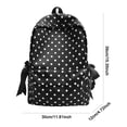 thumbnail image 2 of Polka Dots School Backpack with Side Bows, Water Resistant Backpack, Lightweight School Backpack for College Travel Shopping (Black), 2 of 10