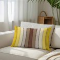 thumbnail image 3 of Yellow Brown Queen Size Pillow Cover, Pillowcase Protectors with Zipper, Breathable Decorative Throw Pillow Case Cover, Farmhouse Wood Grain Vintage Striped Pillow Shams for Couch Sofa 20x30Inch, 3 of 8