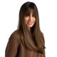 thumbnail image 4 of Fiudx Ofertas Flash Artículos En Oferta Peluca De Red Rosa De Pelo Largo Liso Marrón Degradado Negro De Seda De Alta Temperatura, 4 of 6
