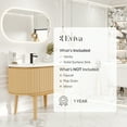 thumbnail image 7 of Eviva Haven 39"W x 22"D Oak Freestanding Bathroom Vanity with White Solid Surface Integrated Sink Top, 7 of 7
