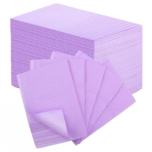 RAGUPEL 50Pcs Disposable Nail Mats Foldable Nail Paper Towels for Table Acrylic Nail Practice Sheet,3Ply Waterproof Clean Nail Table Practice Mat for Salon Manicure Tattoo,Nail Art Accessories,Purple
