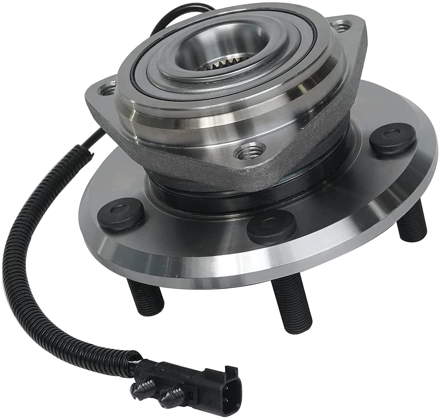 Detroit Axle - 2 Front Wheel Bearing Hubs for 2007-2010  Jeep Wrangler [4-Wheel ABS], Replacement 2008 2009 Wrangler Wheel Bearing and Hubs Assembly