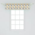 thumbnail image 2 of Ambesonne Forest Friends Window Valance, Bunny Bee Heart Flower and Hello, Curtain Valance for Kitchen Bedroom Decor with Rod Pocket, 54" X 12", Champagne Sea Blue, 2 of 3