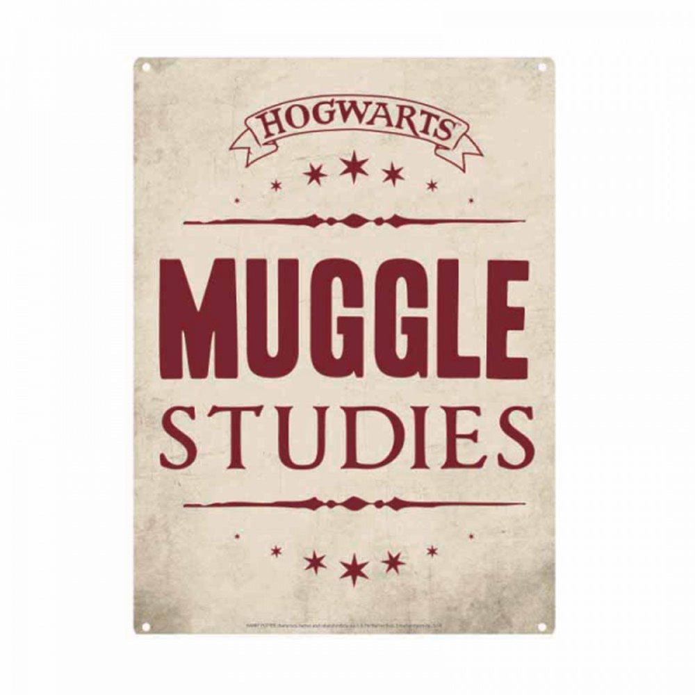 Harry Potter Muggle Studies Small Tin Sign