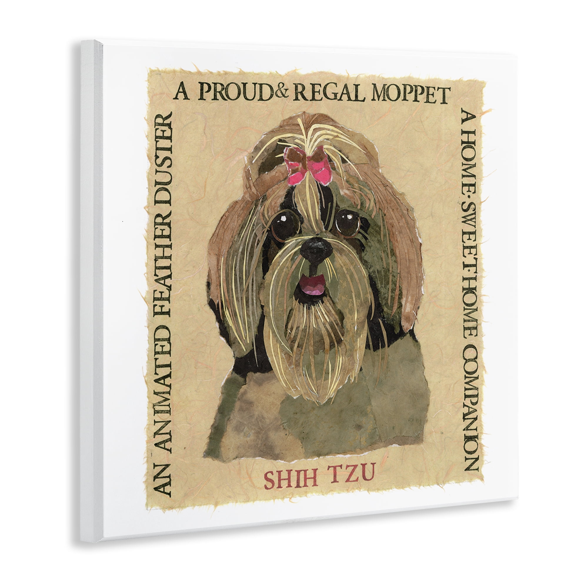 Stupell Industries Fun Shih Tzu Pet Phrases Animals Painting Unframed Art Print Wall Art, 12 x 12