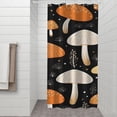 thumbnail image 2 of Colorful Mushroom Plant Black Pattern Shower Curtain 36"x72" ,Bathroom Decorative Shower Curtains Set with 12 Hooks,Modern Waterproof Washable Shower Curtain, 2 of 6