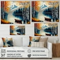 thumbnail image 4 of Designart Canoe On A Lake In Fall I Canvas Wall Art, 4 of 5