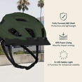 thumbnail image 2 of Retrospec Lennon Casco de bicicleta con luz de seguridad LED Esfera ajustable y visera extraíble - Casco de bicicleta ajustable para hombres y mujeres adultos, 2 of 6