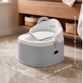 thumbnail image 2 of BEBBLY Bañito Entrenador Infantil con Almacenamiento Asiento Antiderrapante para Niños y Niñas de 6 Meses a 3 Años Fácil de Limpiar Ideal para Aprender a Ir al Baño (Gris), 2 of 7