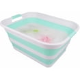 thumbnail image 2 of SAMMART 42L Collapsible Plastic Laundry Basket - Foldable Pop Up Storage Container / Organizer - Portable Washing Tub - Space Saving Hamper / Basket, 2 of 7