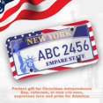 thumbnail image 3 of shiyou-Clear License Plate Covers, American Flag Unbreakable License Plate Covers Frame, Clear Flat License Plate Protector, fits Any Standard US Plates, Screws Included, 2 Sets, 3 of 4