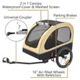 thumbnail image 5 of MOJAY Dog Bike Trailer for Small and Medium Pets Under 88 lbs, LightBrown, 5 of 8