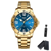 NIBOSI Waterproof Quartz Men Wristwatches Business Stainless Steel Strap Calendar Watches for Men