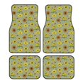 thumbnail image 1 of Lsque Tapis de Sol 4 Pcs Vert Sauge avec Imprimé Tournesols, Doublures en Caoutchouc Résistantes, Design Antidérapant, Protection Automobile Toutes Saisons, Véhicules, Voitures, Camions et SUV, 1 of 7