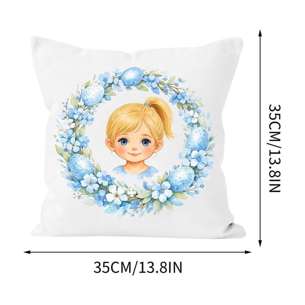 CaiYueKe Easter Throw Pillow Cushion Cover Decorative Holiday Home Decor Soft Plush Accent Pillow for Kids Room Sofa Bed Living Nursery Decorations Gift Ideas Basket Stuffer Spring Seasonal Decor