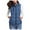 Blue, variant on Jiyugala Women's Overcoat Warm Vest Outerwear Thick Padded Sleeveless Casual Vest With Detachable Hood