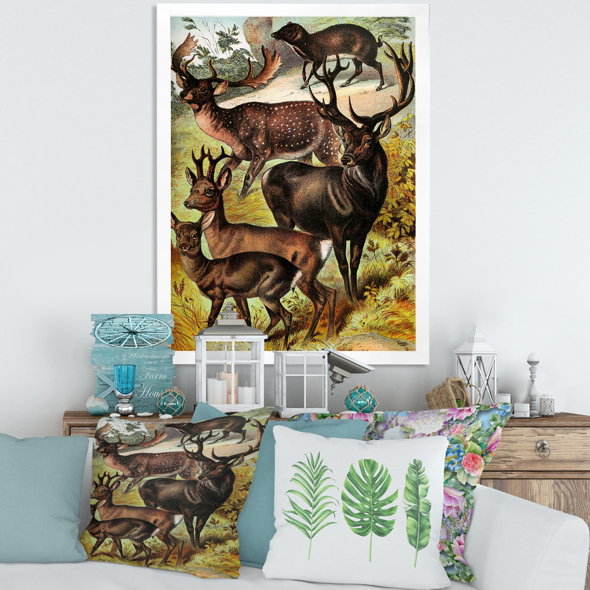 Designart 'Old-world Mammals I' Farmhouse Framed Art Print