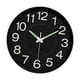 thumbnail image 5 of Reloj de pared minimalista que brilla en la oscuridad con números luminosos y redondo para colgar. Estilo A, 5 of 9