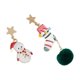 thumbnail image 2 of Pendientes navideños colgantes dulces, creativos y bonitos, joyería de botón con diseño de dibujos animados para cumpleaños, Navidad y fiestas. calcetines blancos, 2 of 8