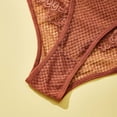 thumbnail image 6 of VONCOS Womens Breathable Lace Trim Underwear Mid Rise Mesh Briefs Wide Waistband Soft Panties Brown,Size S, 6 of 8