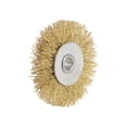 thumbnail image 3 of Unique Bargains 2" Wire Wheel Brush Bench Brass Plated Crimped Steel with 1/4-Inch Arbor Hole 5 Pcs, 3 of 3