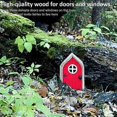thumbnail image 4 of Miniature Fairy Gnome Home Door - Outdoor Wooden Fairy Door for Gardens, Tree Statues, and Yard Decor, Perfect for Imaginative Spaces, 4 of 5