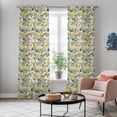 thumbnail image 4 of Vintage Flowers Kitchen Curtains Window Panels, Spring Yellow Green Floral Country Leaves Birds Insulated Window Treatment Curtain, Grommet Curtains for Bedroom/Living Room, 2 Piece 42"Wx84"L, 4 of 8