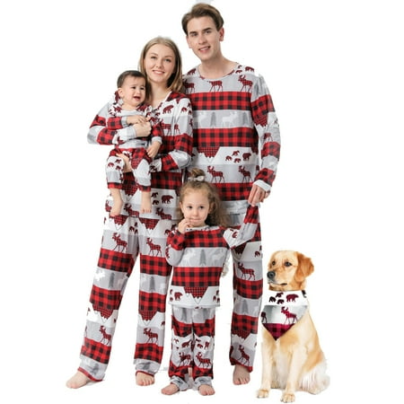 

Matching for Family Long Sleeve PyjamasHoliday Loungewear Sleepwear Gifts