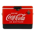 thumbnail image 7 of Coca-Cola 51L (54 qt) Ice Chest Beverage Cooler, 85 Can Capacity, Portable with Bottle Opener, Red and Black, 7 of 7