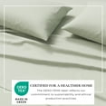 thumbnail image 4 of Cotton Heathered Melange Jersey Knit Bed Sheet Set (Twin / Twin XL, Green), 4 of 7