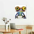 thumbnail image 2 of ONETECH Animal Picture Cool Wall Art Dog Cat Poster Pig Wearing Glasses Artwork Cartoon Images Canvas Painting, 2 of 4