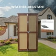 thumbnail image 2 of Outdoor Storage Cabinet, Beneouya 60.6" Wooden Garden Shed with 2 Removable Shelves & Waterproof Roof for Garden, Lawn, Patio - Carbonized Black, 2 of 8