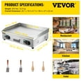 thumbnail image 5 of VEVOR Electric Countertop Flat Top Griddle, 26" Teppanyaki Grill, 3200W Commercial Electric Griddle, Stainless Steel Electric Countertop Griddle with Drip Hole, 50-300℃ Countertop Griddle, 5 of 10