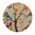 thumbnail image 2 of ONETECH Spring Bird Flower Butterfly Tablecloth Washable Polyester Table Cloth for Round Tables Waterproof Free Stain Resistant Table Cover for Kitchen Dining Room, 2 of 7