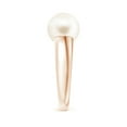 thumbnail image 3 of ANGARA Solitaire Freshwater Cultured Pearl Dome Ring in 14K Rose Gold for Women | June Birthstone, Birthday, Anniversary, Jewelry Gift for Women | Pearl Ring, 3 of 8
