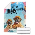 thumbnail image 2 of Best Mastiff Dad Ever Happy Father's Day Cozy Fleece Blanket Mastiffs Dog Lover Gifts Idea Warm Soft Throw Blanket - 02006, 2 of 5