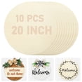 thumbnail image 1 of Discos de artesanía rústicos en blanco Wood Circles Whaline, 20 pulgadas, 10 unidades, 1 of 7