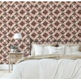 thumbnail image 5 of S4Sassy Peel and Stick Walls Covering, Geometric Floral Print - Asian Style Mural, Instant Walls Makeover for Bathroom, Laundry Room, Closet Interior - Self-Adhesive Wallpaper Vinyl - Brown, 25"x120", 5 of 9