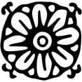 thumbnail image 4 of Flower Pattern Art Rubber Stamp, Laser Engraved Craft Stamp on Wood Mounted Block, Size 1-3/4” x 1-3/4”, Made in USA, 4 of 7