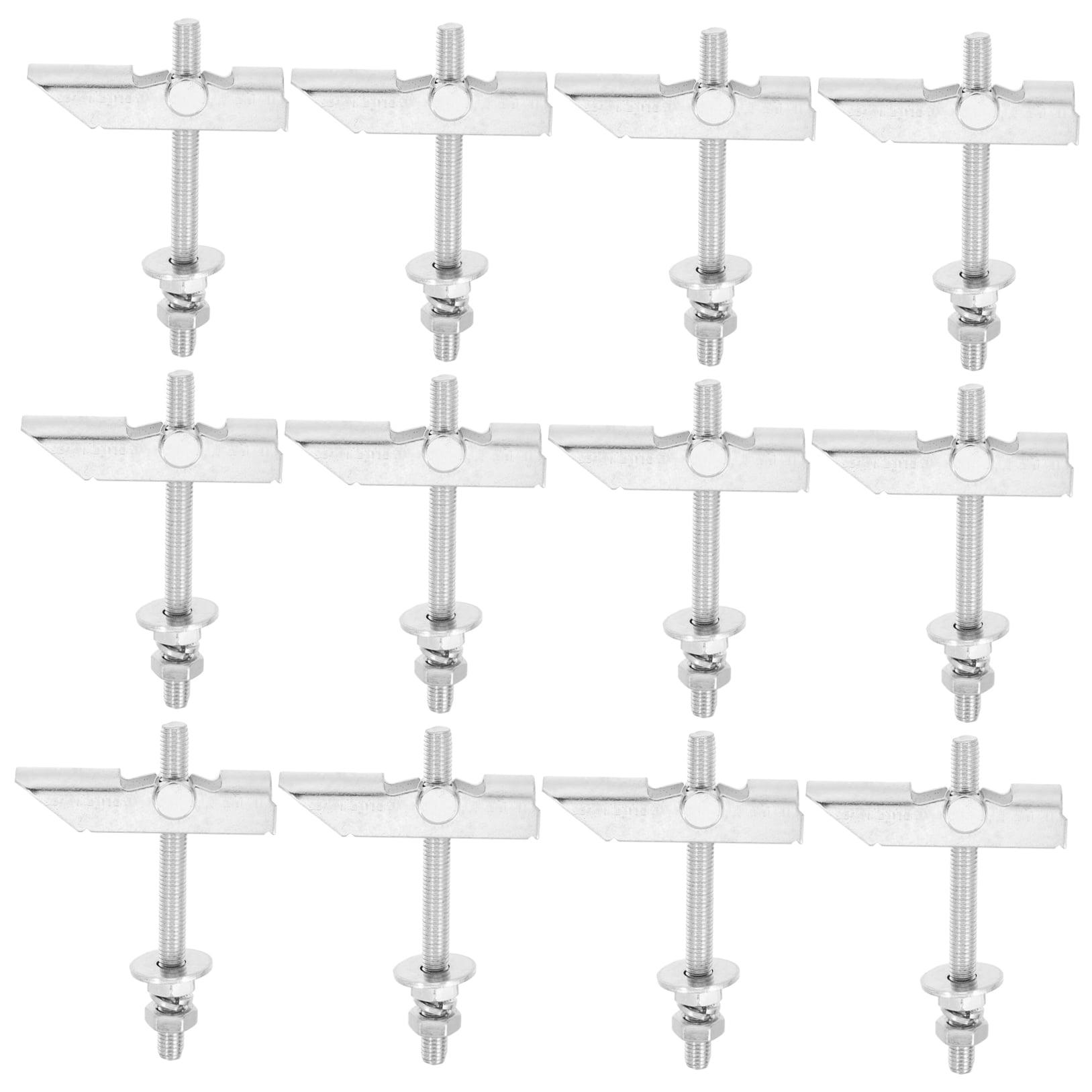 ADDHAT 12Pcs Flexible Toggle Bolt Kit for Drywall and Ceiling Mounting with Steel Anchors