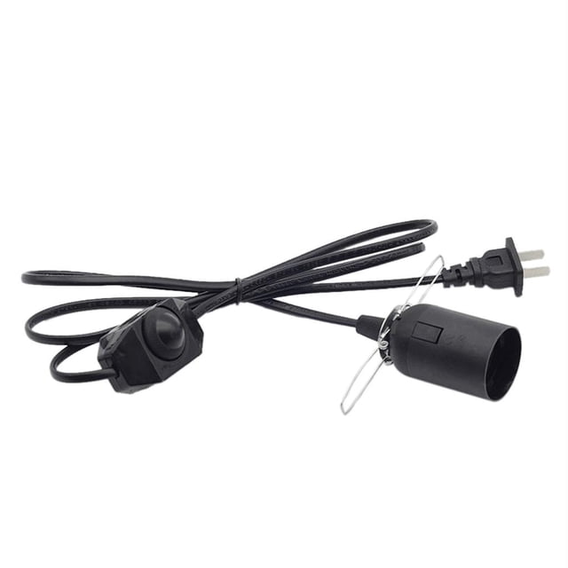 GROWTH Plug No Polarity Switch Dimming Cable Light Modulator Lamp Dimmer Black Black US Plug